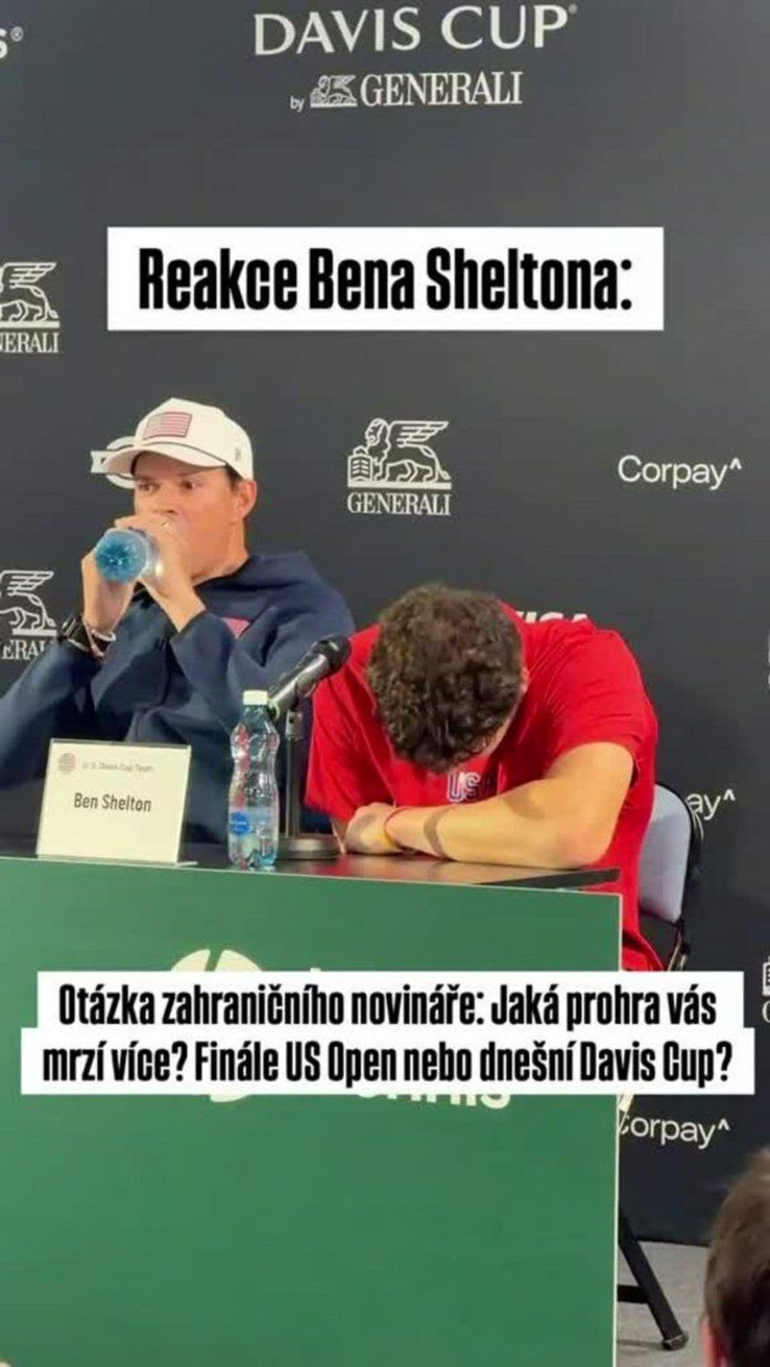 Ben Shelton reaguje na nepříjemný dotaz na tiskovce